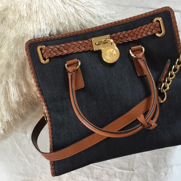 Michael Kors Handbags - MICHAEL KORS EAST WEST SATCHEL BAG DENIM LUGGAGE